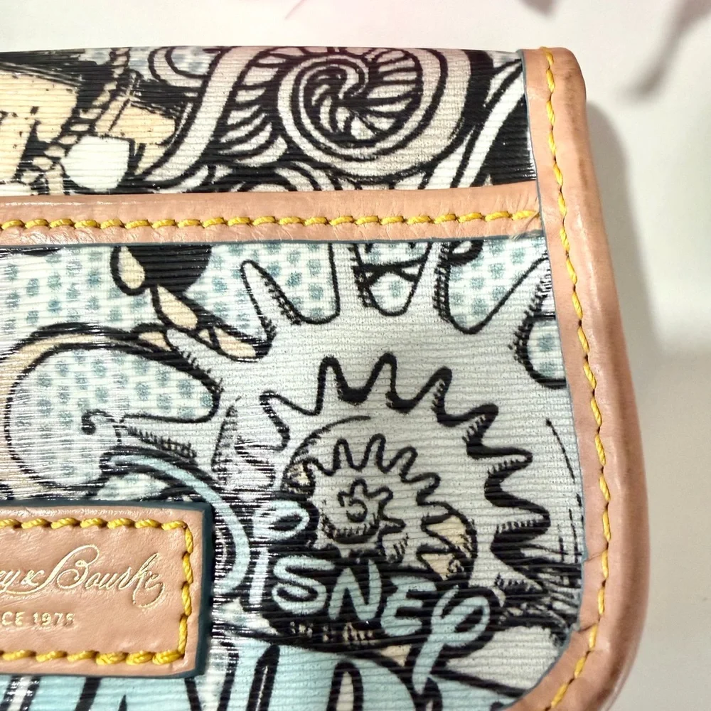 Authentic Collectible Disney Dooney & Bourke Artistic Leather and Gold Wristlet